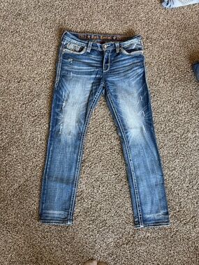 Rock Revival Women's Straight Leg Jeans in Faded Blue